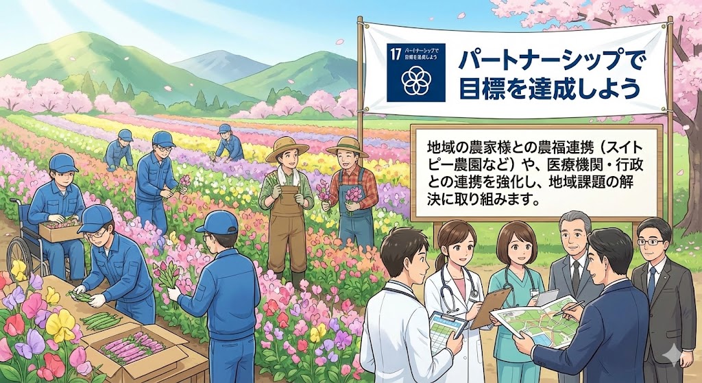 パートナーシップで目標を達成しよう イラスト