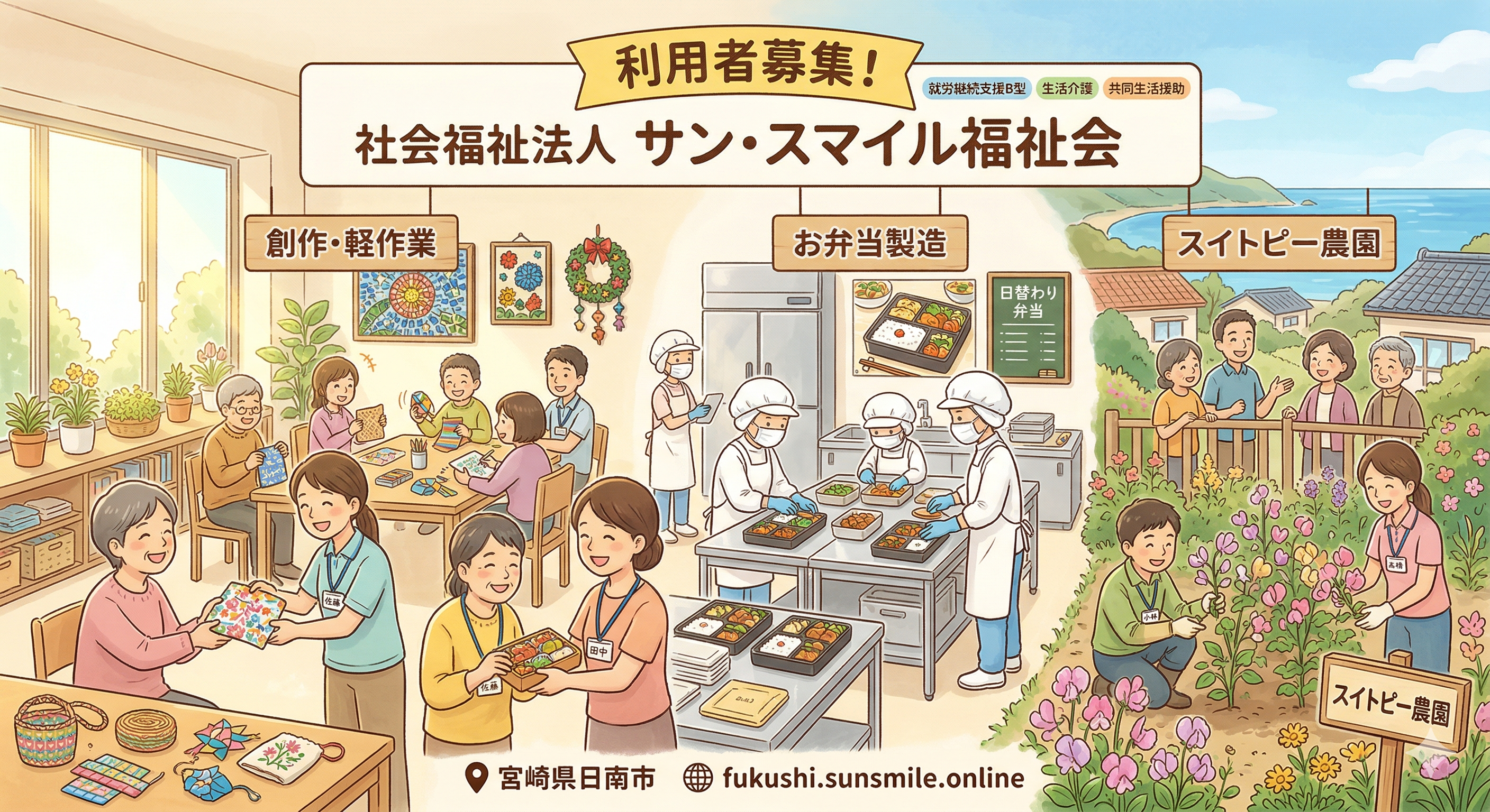 就労継続支援B型の作業風景